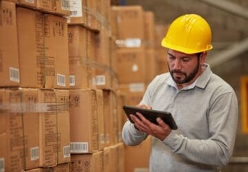 Tablet PC in the warehouse