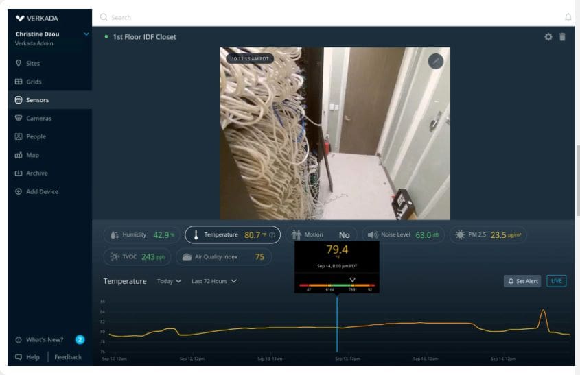 Verkada environmental sensor