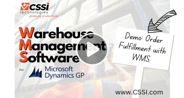 order fulfillment - WMS for GP demo