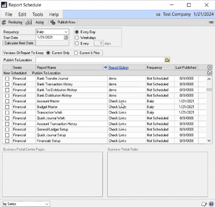 GP Scheduling Check Links